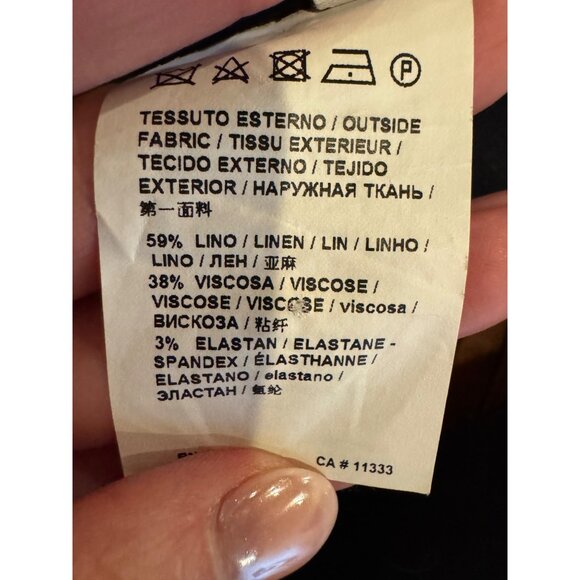 Pinko Shirt Women 2 Black Ruched Gathered Tie Front Cropped‎ Cami Gothic Sexy - Picture 9 of 11